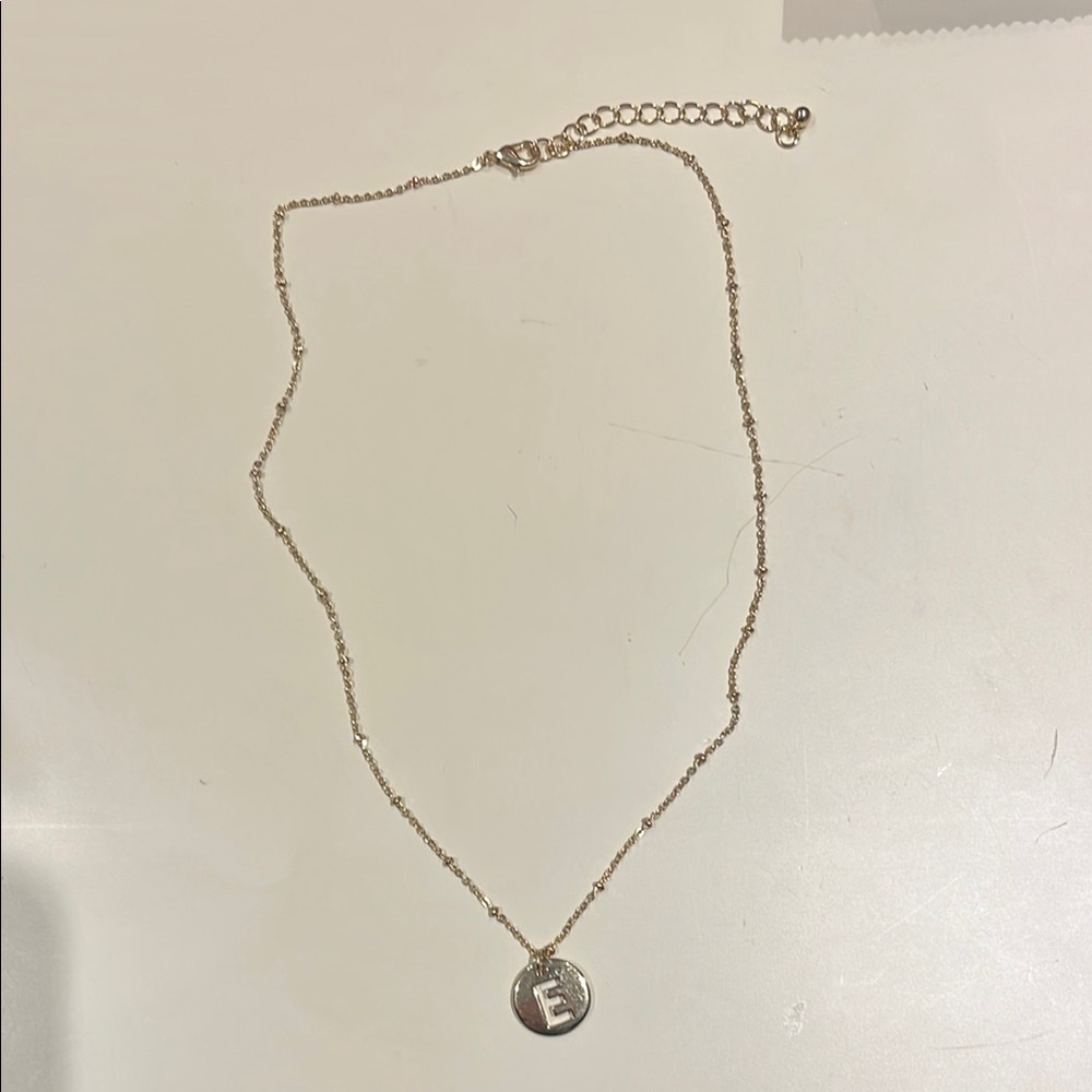 Gold Initial Pendant Necklace